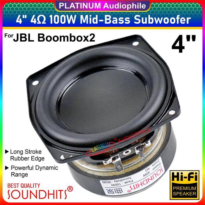 Speaker 4 inch Mid-Bass Woofer Super Bass Subwoofer 4 ohm 40W-100W for JBL Boombox SW-405M