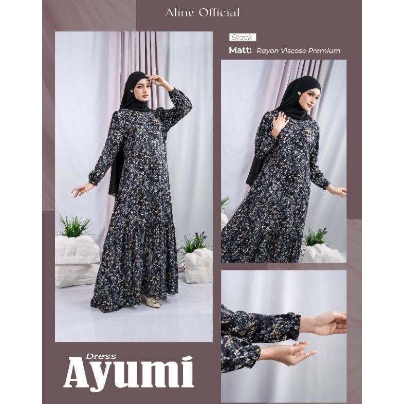 Gamis Ayumi Dress Aline Rayon Elegan