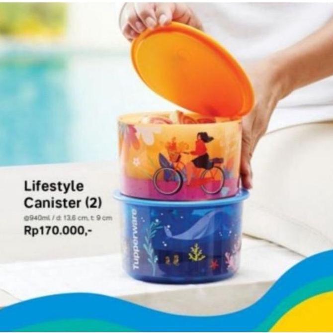 Tupperware lifestyle canister 2pcs toples Original