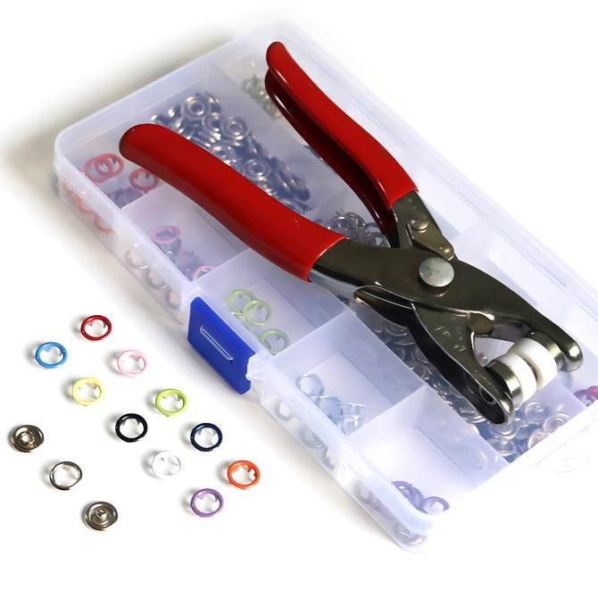 QUMORY Set Tang Kancing Qincaile Jepret Snap Button Plier Fastener - Alat Plier Snap Button 200PCS