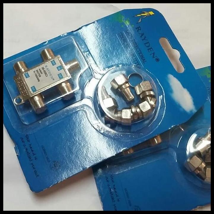 DISKON RAYDEN SPLITTER TV 4 WAY CABANG ANTENA & PARABOLA SPLITTER CABANG ANTENA CABANG PARABOLA 4 WA