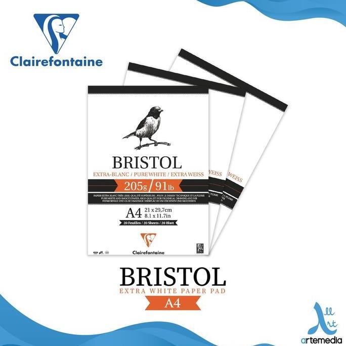 TERMURAH - Clairefontaine Bristol A4 Extra White Paper Pad Kertas Gambar