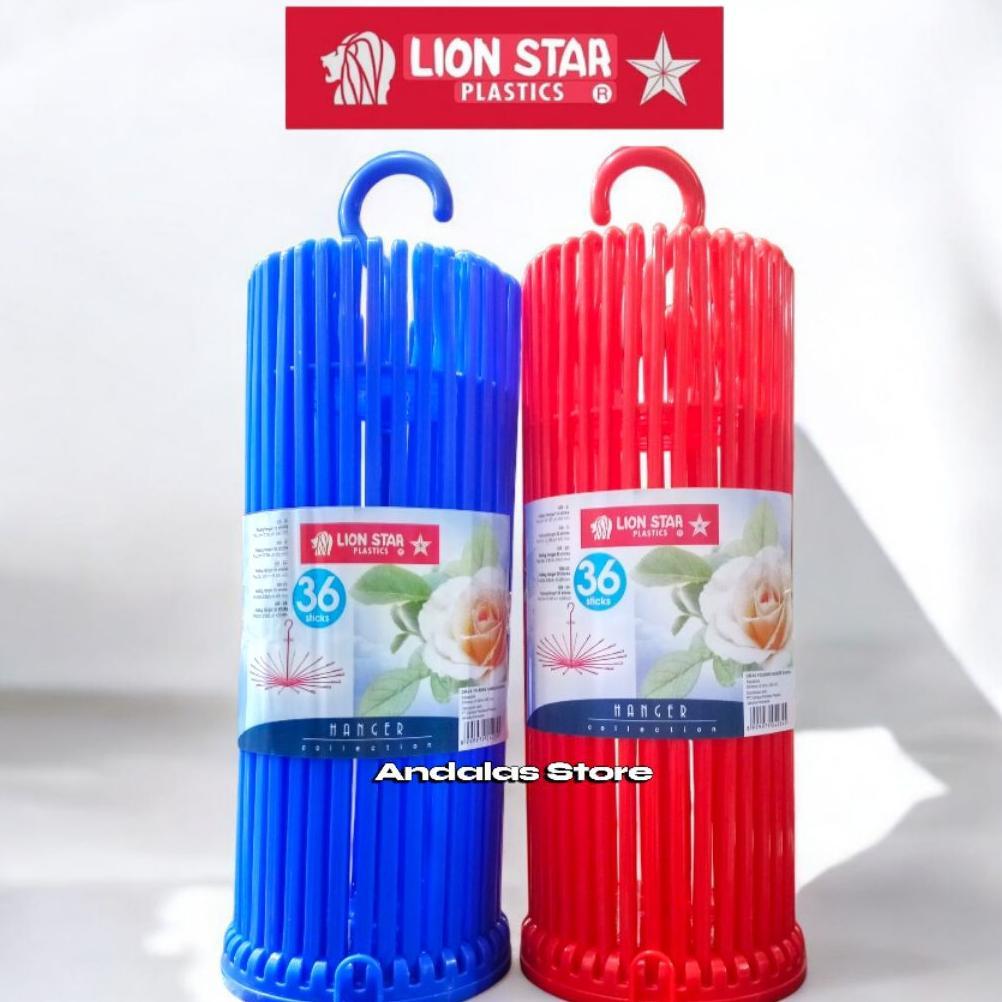 Folding Hanger Lion Star 36 Stick Gantungan Baju Bayi Jemuran Bulat Lion Star