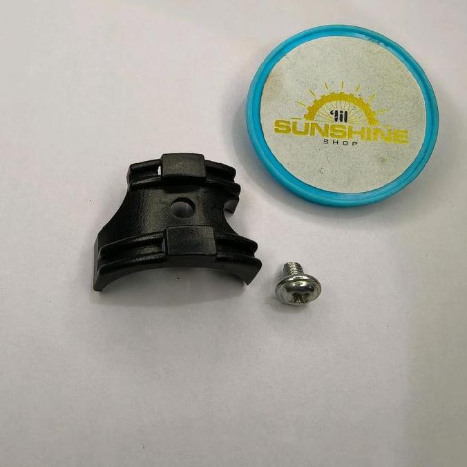 Klem Cable Guide Bawah Frame BB Bottom Bracket Jalur Kawat Inner Shifter PVC Plus Baut Sepeda MTB Fe