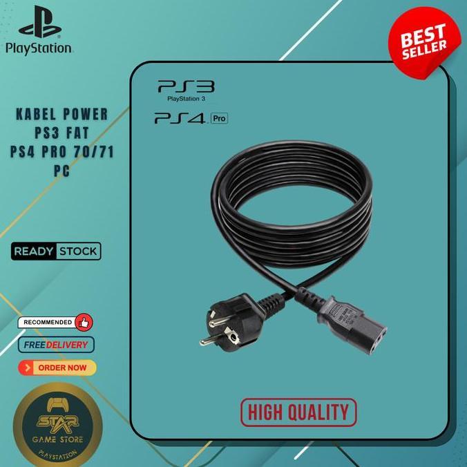 Kabel Power PS4 Pro Kabel Power original Ps4 Pro PS3 Fat