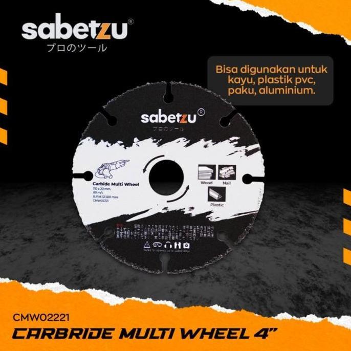 Sabetzu Mata Gerinda Multi Carbide Cutting Wheel 4" Potong Kayu Paku - Diamond Blade Mata Potong Kay