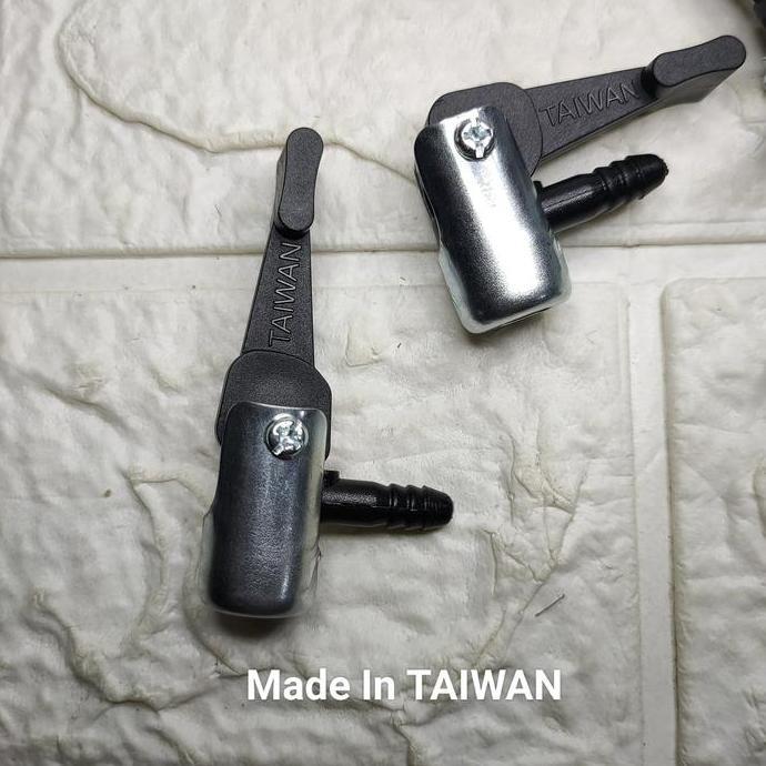 Adaptor Kop Pompa Ban Dalam Sepeda Pentil AV Schrader Model Tekuk Lipat Besi Plastik Made In Taiwan