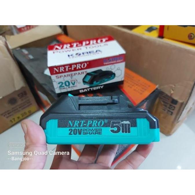 Allthebest baterai cordless drill NRT pro 20V / batere mesin bor cordless nrt-pro