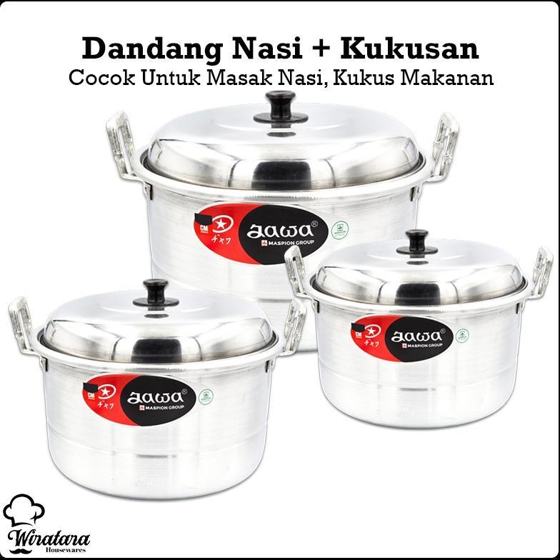 BEST DEALS Maspion Dandang Nasi + Kukus Kualitas Premium | Panci Kukusan Aluminium | Steamer Penguku