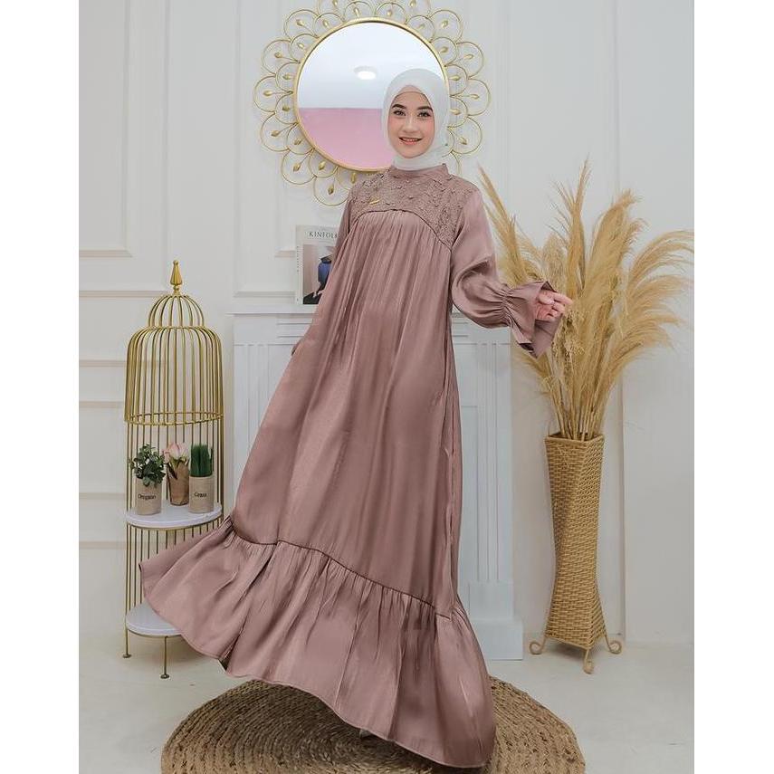 Ayesha - Gamis Shimmer Gamis Brokat gamis lebaran 2025 idul fitri Jasmine Dress Shimmer Dress Gamis 