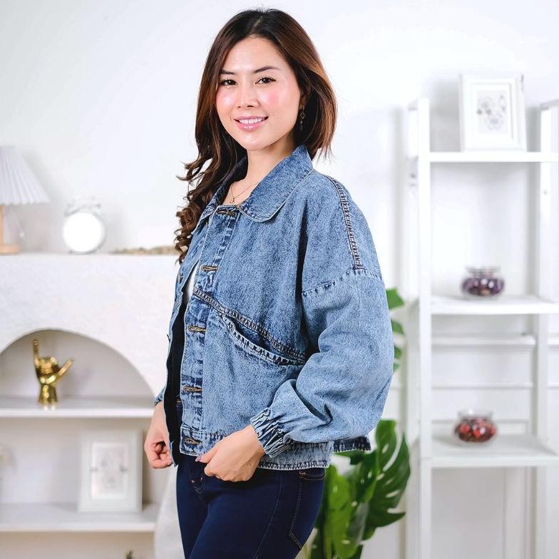 NEW PRODUCT OVERSIZE JACKET JEANS WANITA VINTAGE BLUE ACID JAKET DENIM OVERSIZE JAKET JINS JUMBO VIN