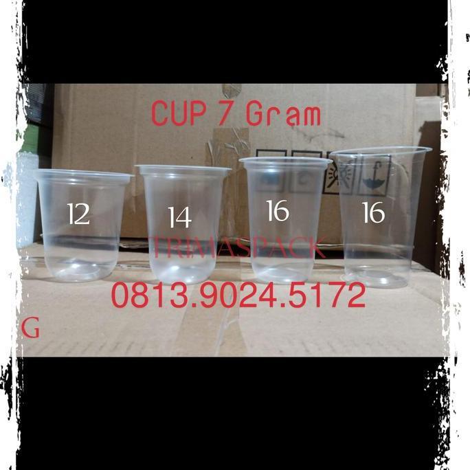 Sablon gelas Cup Plastik 12 Oz , 14 Oz 16 Oz Oval 7 gram/U Cup Oval