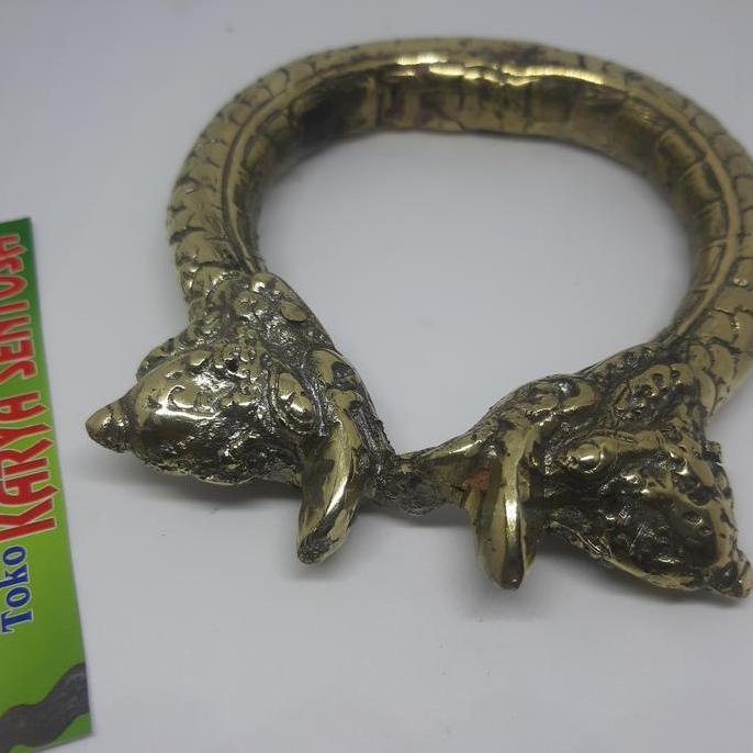 Barang Antik Gelang Nogo Temanten kuningan Besar Istmewa