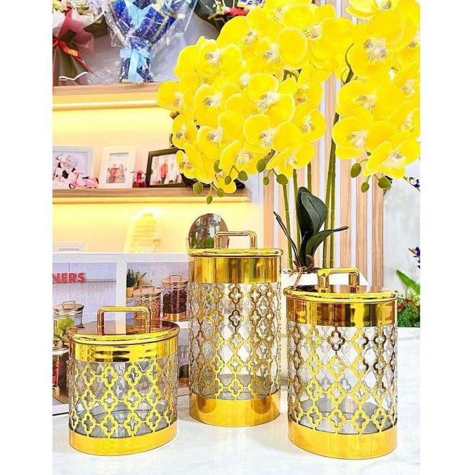 Toples Sultan Akrilik Toples Kue Mewah Toples Lebaran
