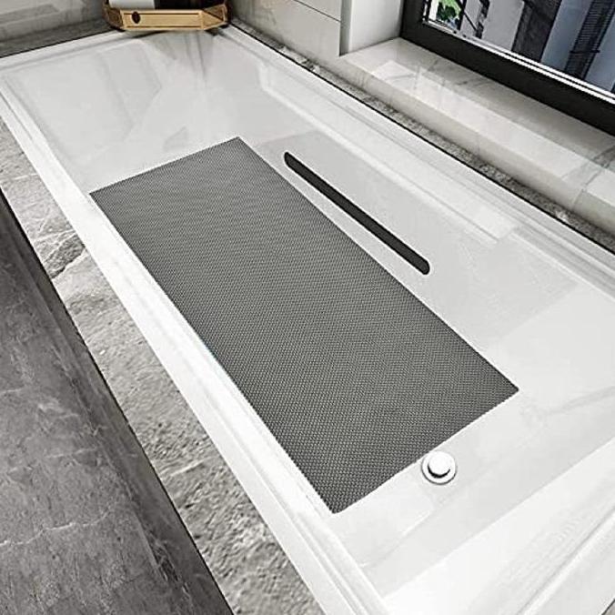 KESET KARPET KARET PVC ANTI SLIP KAMAR MANDI meteran - Abu Abu