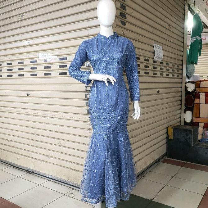 GAMIS DUYUNG MUTIARA / GAMIS PESTA WANITA /DRES BROKAT
