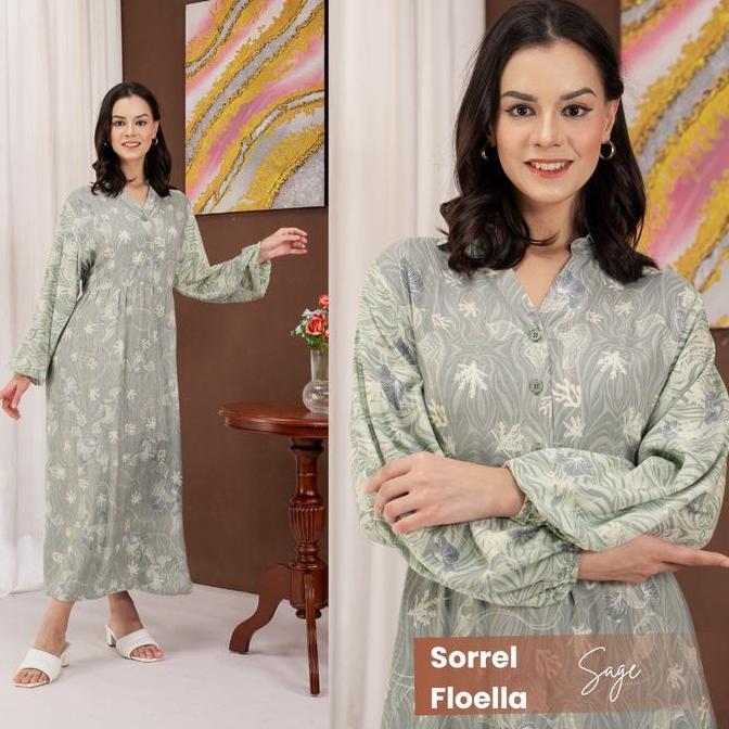 Oriana Homewear Daster Panjang Busui Sorrel Sizing Collection | Gamis hijab busui friendly