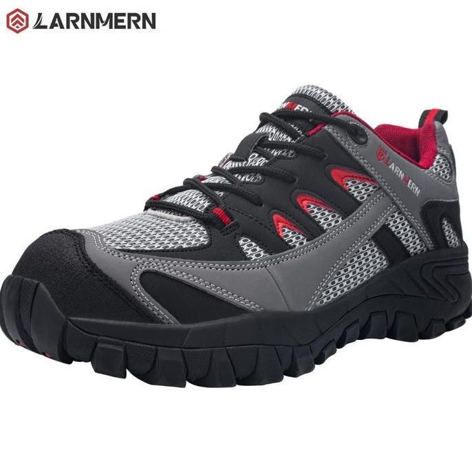 LARNMERN Safety Shoes LM170128 Pria Wanita Sepatu Kerja & Hiking Anti-Slip Steel Toe Top Cap CE Mids