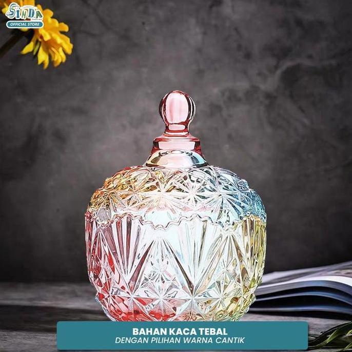 Sinda Toples Kaca Crystal Lebaran Souvenir Snack Jar