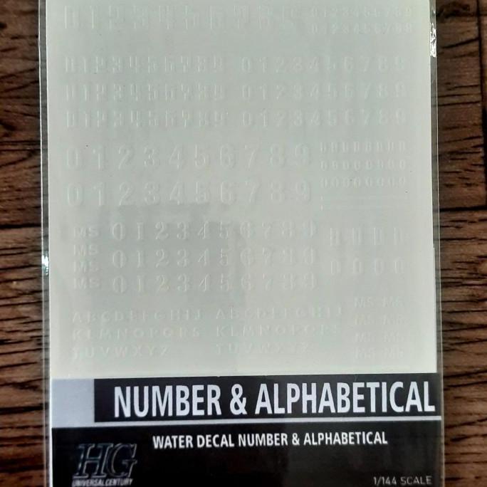 (Allthebest) Water Slide Decal Number & Alphabetical 1/144 White