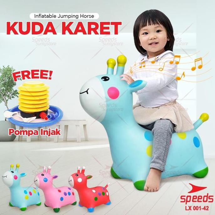 Mainan Kuda Kudaan Karet Mainan Tunggangan FREE POMPA+MUSIC PAS