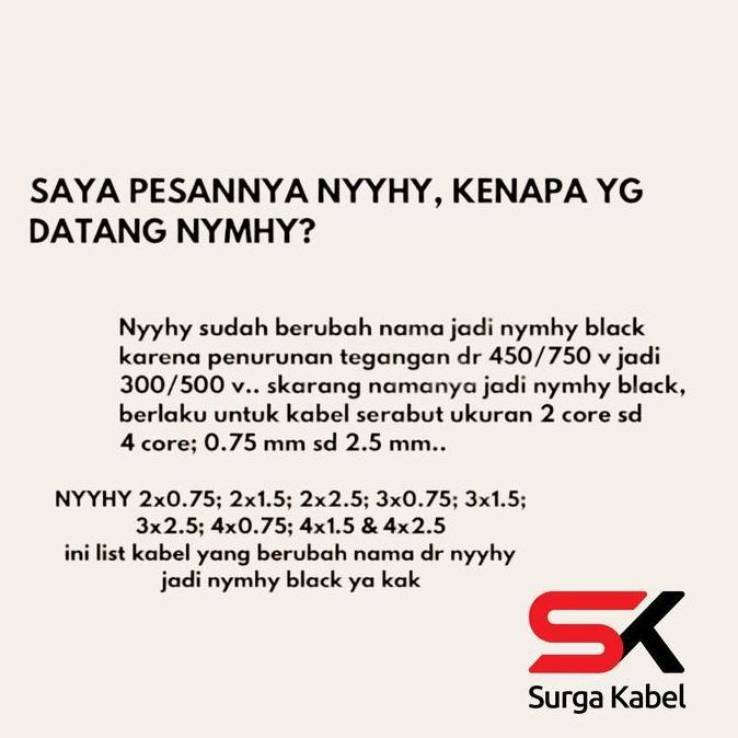 Whynot- Kabel Supreme Nyyhy 2X1.5 Mm | Nyyhy 2 X 1.5 Mm | Kabel Serabut
