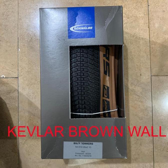 ban schwalbe BILLY BONKERS tan wall 26 2.10 210 bonker kevlar gravel