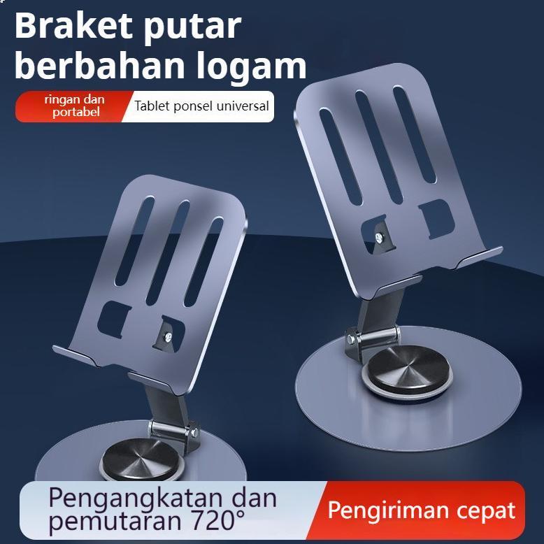 DY (COD)  HP Lipat Metal Phone Stand Holder Foldable Stand Holder Folding Universal Dudukan Penahan 