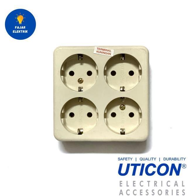 Whynot- Stop Kontak 4 Lubang Uticon Persegi