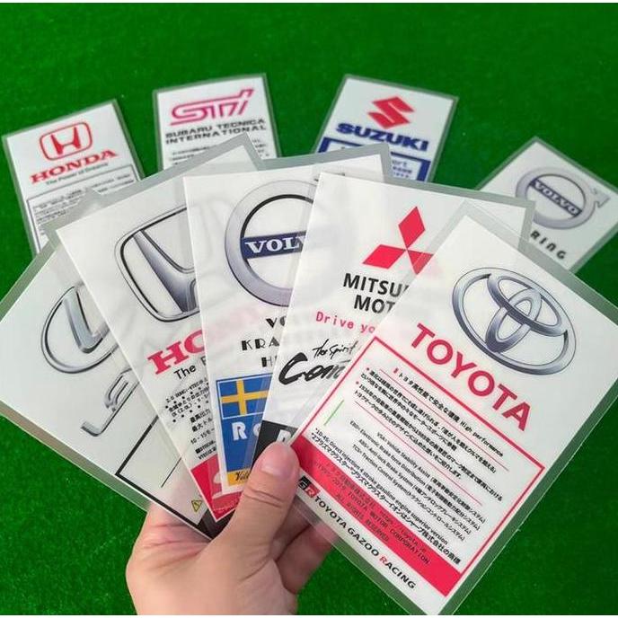 Bisaaja- Stiker Kaca Depan Mobil Statis Anti Air / Stiker Mobil Gaya Retro/Pvc