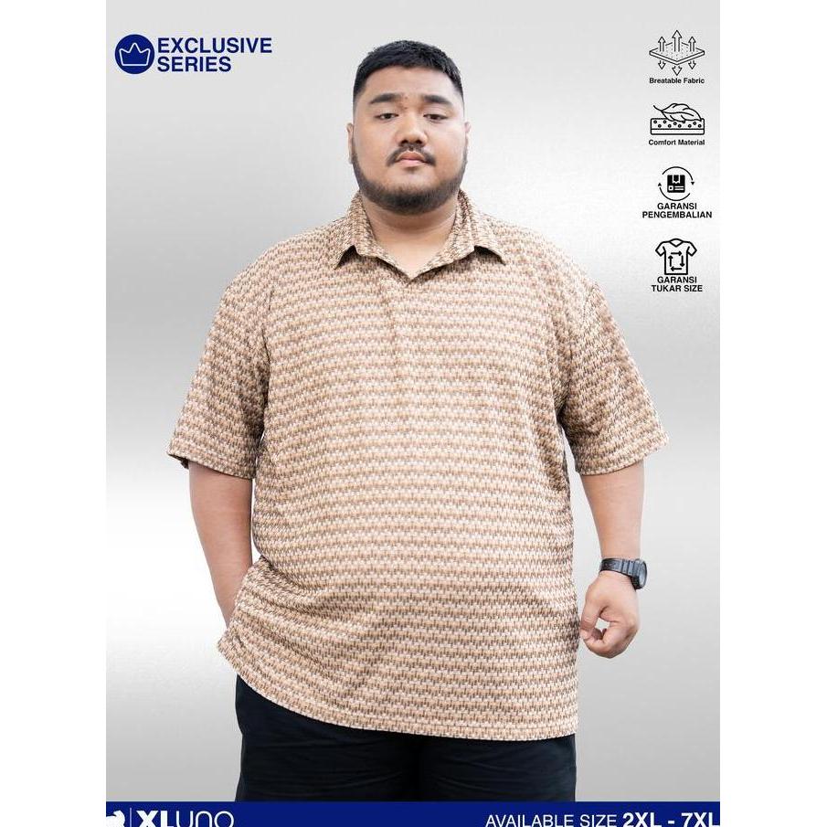 XLUNO Ethical Polo Moccachino Baju Polo Pria Jumbo Knit Big Size Lengan Pendek