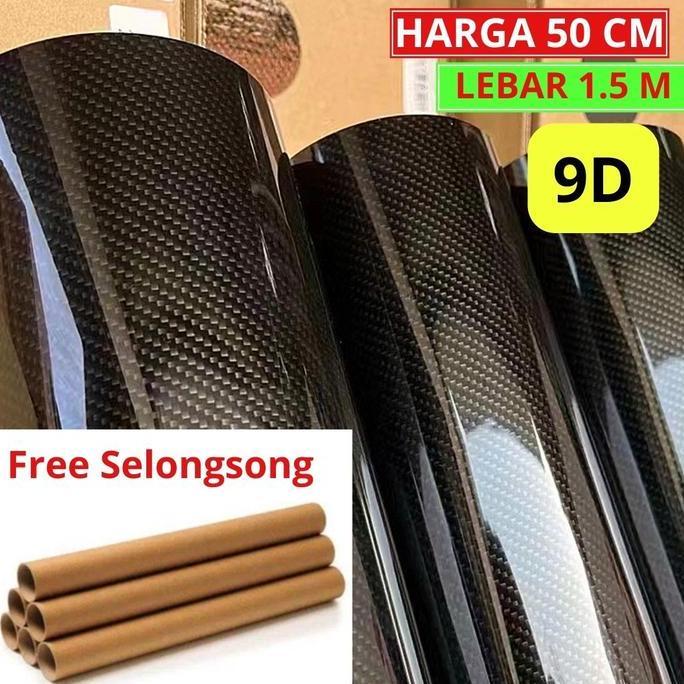 Sticker Decal Carbon 3D 5D 7D PET 9D Skotlet Motor Mobil Lebar 1.5 m [terbaik]