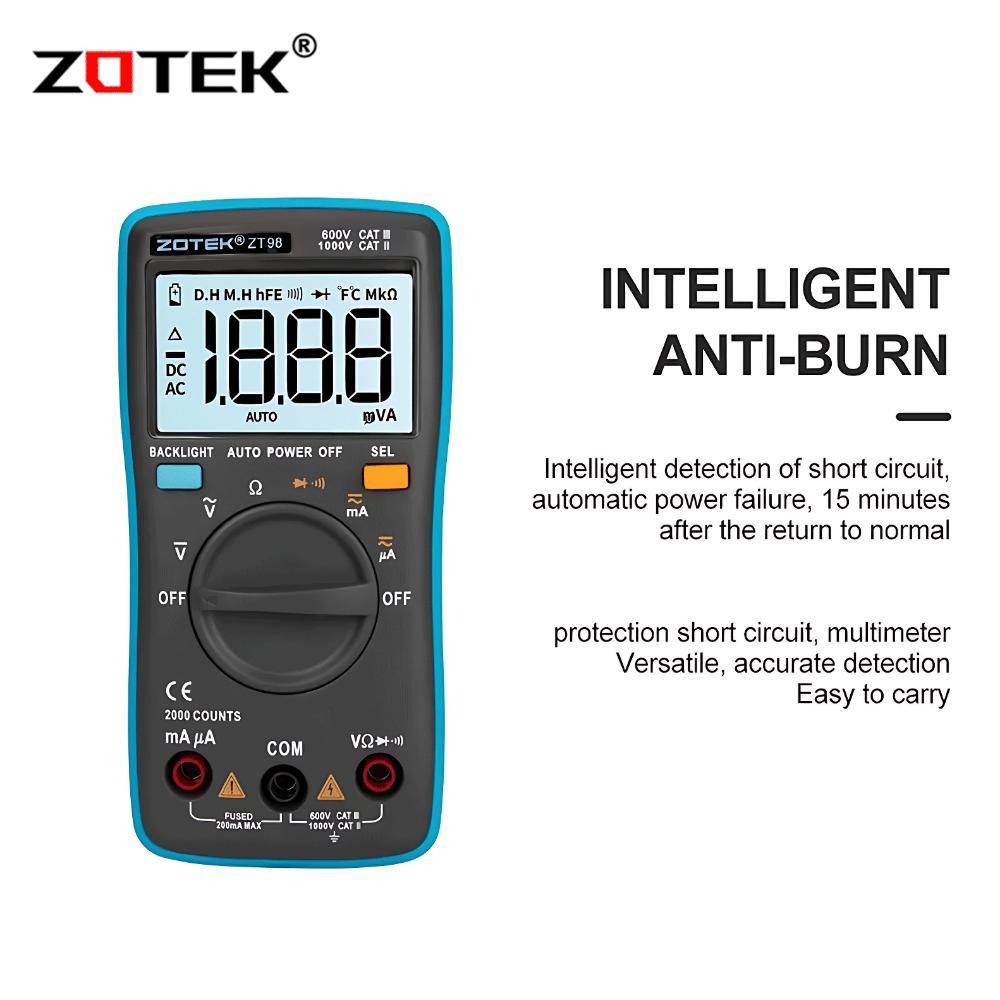 Avometer Digital Zotek Zt98 / Multitester Digital Zt98Original