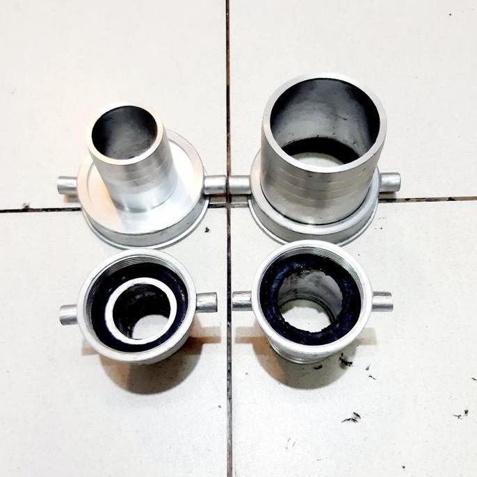 Kopling Alumunium /Nepel Hose Drat Dalam Out Pompa Alkon 1,5 - 3 Inchi Restock