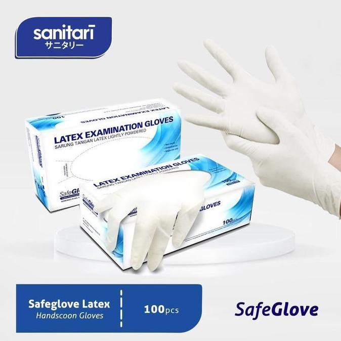 Medkit- Sarung Tangan Latex Safeglove Handscoon Gloves Safeglove Sarung Tangan Safeglove Latex
