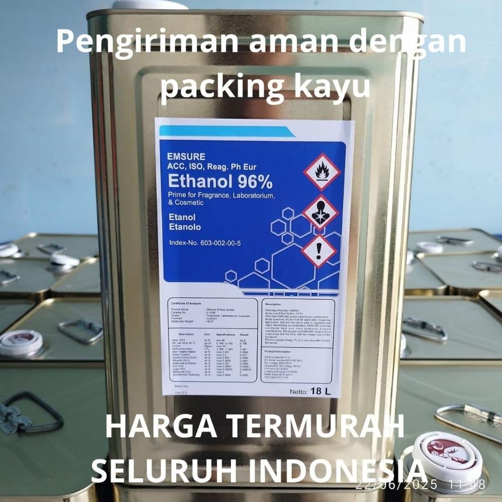 Ethanol Emsure 96% kaleng gold segel / Ethanol Emsure 96% pelarut parfum terbaik / Emsure 96%