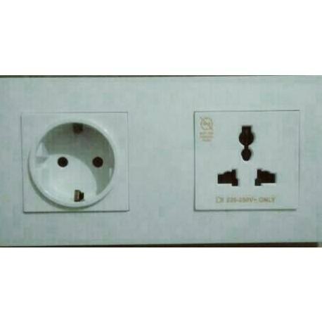 TERMURAH - Stop kontak 2Gang Schneider