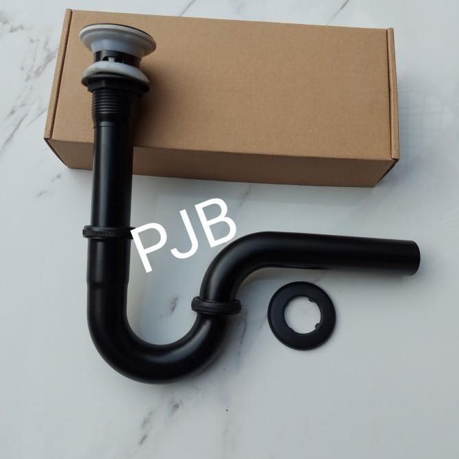 '' SIFON ANGSA PENCET BLACK SIFON WASTAFEL STAINLES BLACK SIFON WASTAFEL HITAM *