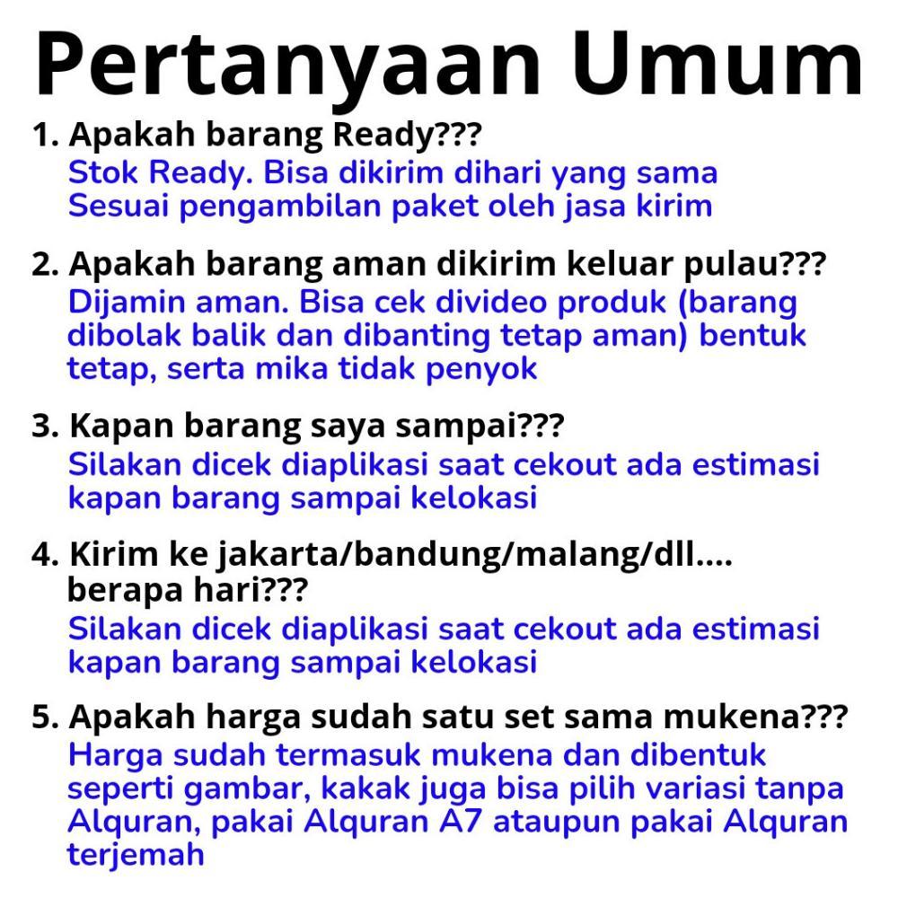 FREE ONGKIR SEPERANGKAT ALAT SHOLAT WANITA/ SET ALAT SHOLAT UNTUK SESERAHAN/ MAHAR ALAT SHOLAT LENGK