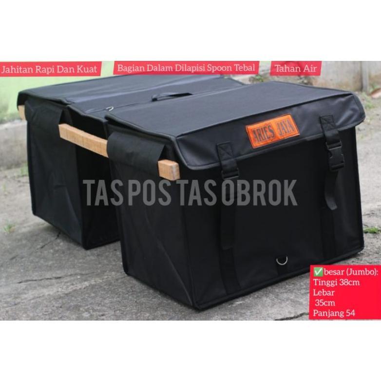 EXCLUSIVE Tas Pos Obrok Kurir Sales Anti Air Tas Motor Tas Rengkek Tas Kargo Aries Jaya - Besar ( Ju