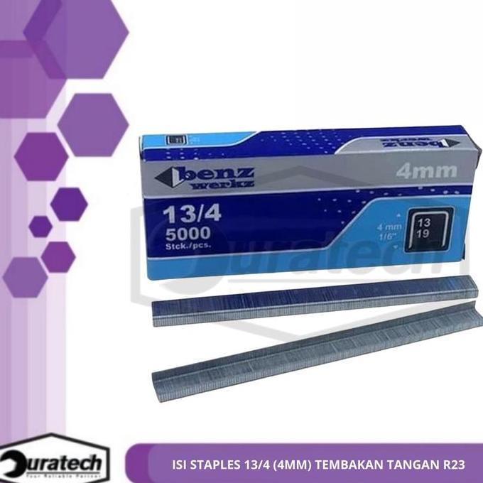 Isi Staples 13/4 (4mm) tembakan tangan R23 / isi Gun tacker R23 Benz