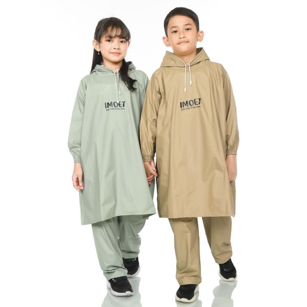 Jas Hujan Anak Ponco Celana Tebal Elastis Usia 4-12 Tahun