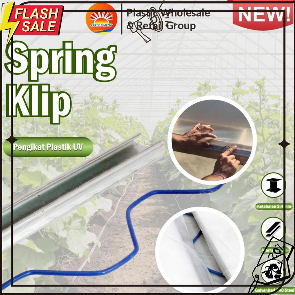 Penjepit Plastik Uv / Spring Klip Alat Pasang Plastik Uv Termurah