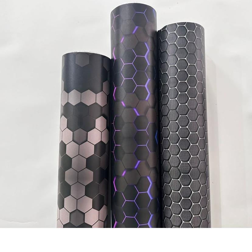 HEMAT STICKER SKOTLET KARBON HEXAGON 5D DOFF / SKOTLET STIKER MOTOR DAN MOBIL / MOTIF KEREN KEKINIAN