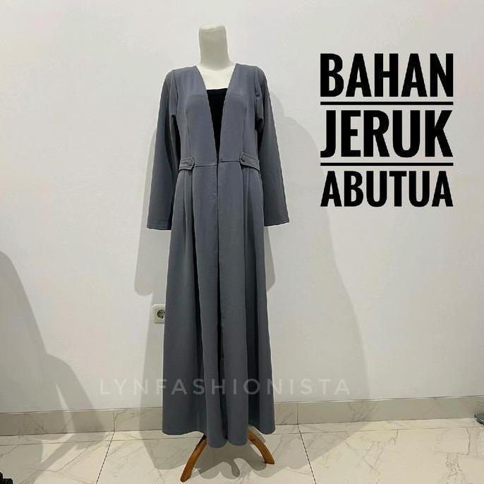 LONG CARDIGAN PANJANG OUTER WANITA MUSLIMAH JERUK TEBAL ADEM/VIKA