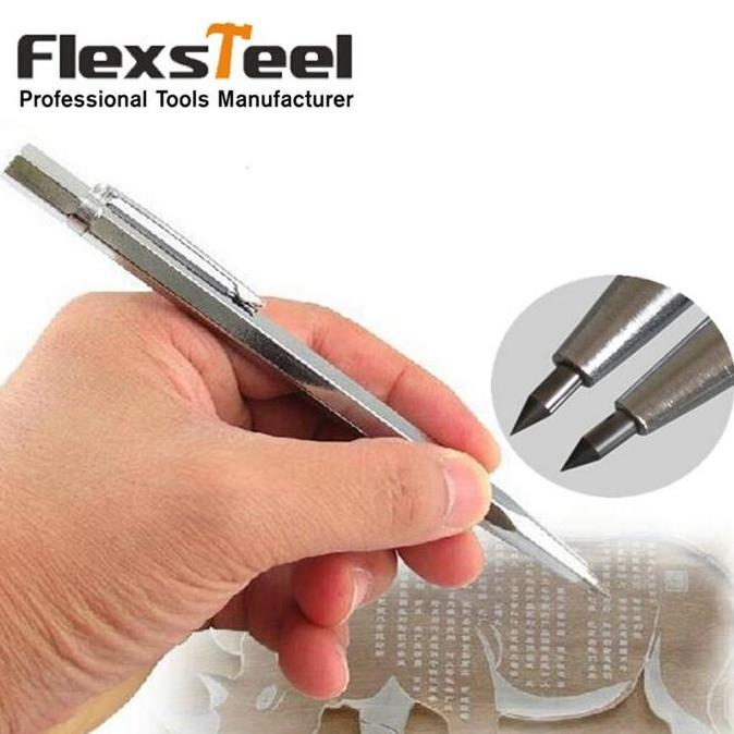 LAVANASHOPID Pena Ukir Metal Engraving Scriber Tungsten Carbide Tip
