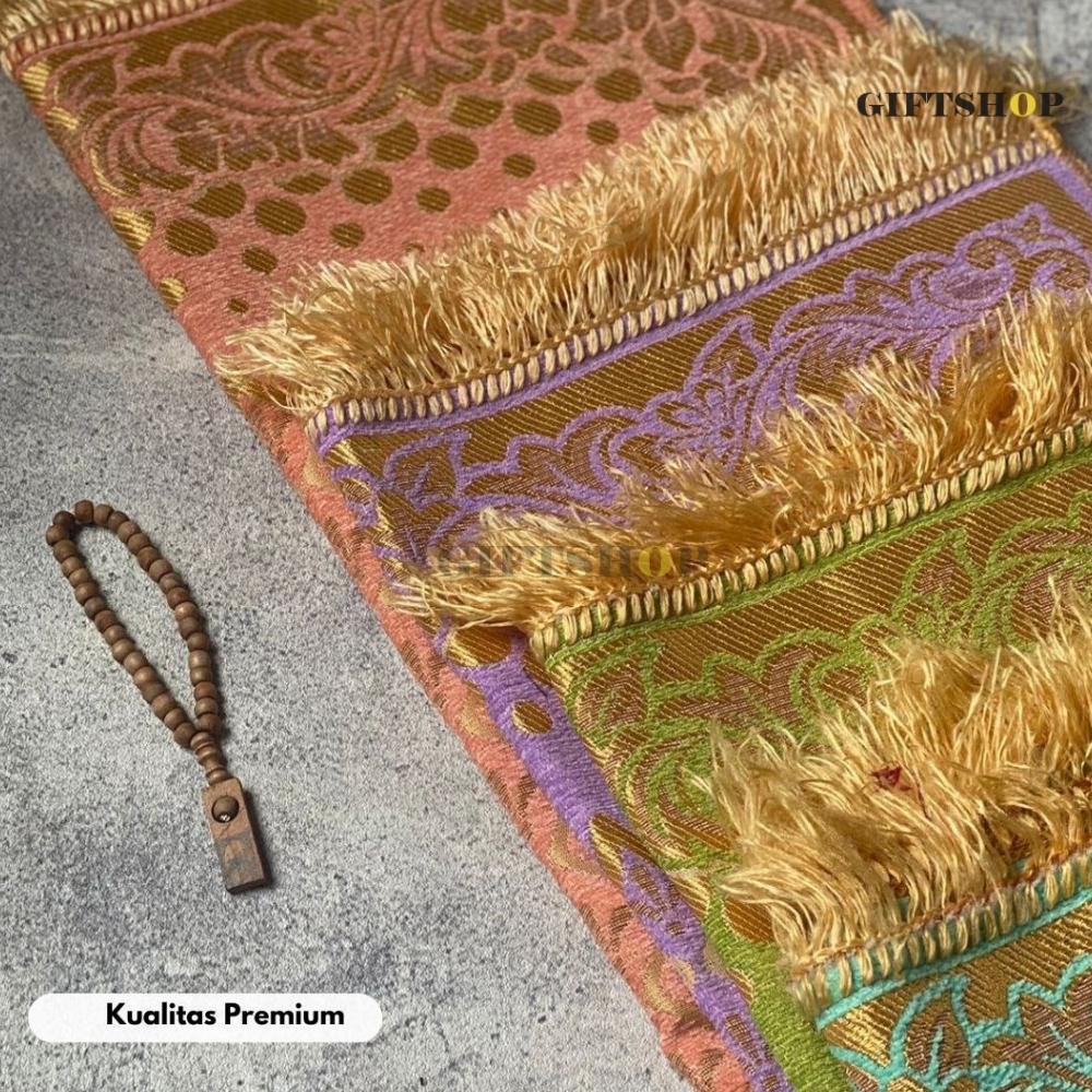 BEST SELLER SAJADAH SESERAHAN PERNIKAHAN PINK AESTHETIC SEJADAH TURKI TRAVELING COUPLE PREMIUM