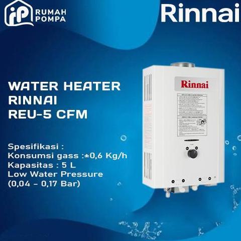 WATER HEATER GAS MURAH RINAI REU 5CFM