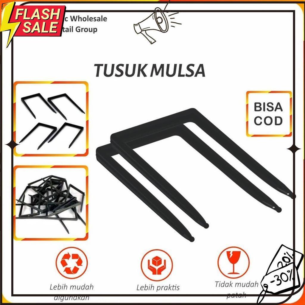 Pasak Mulsa/Penjepit Plastik Hitam Perak Mulsa Pertanian Model U Termurah