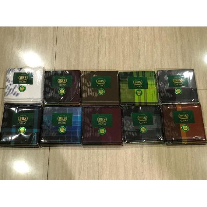 BHS Sarung BHS Cosmo Gold Original 1 PC Motif Polos Warna Hitam Putih Best Seller Seri Original dari